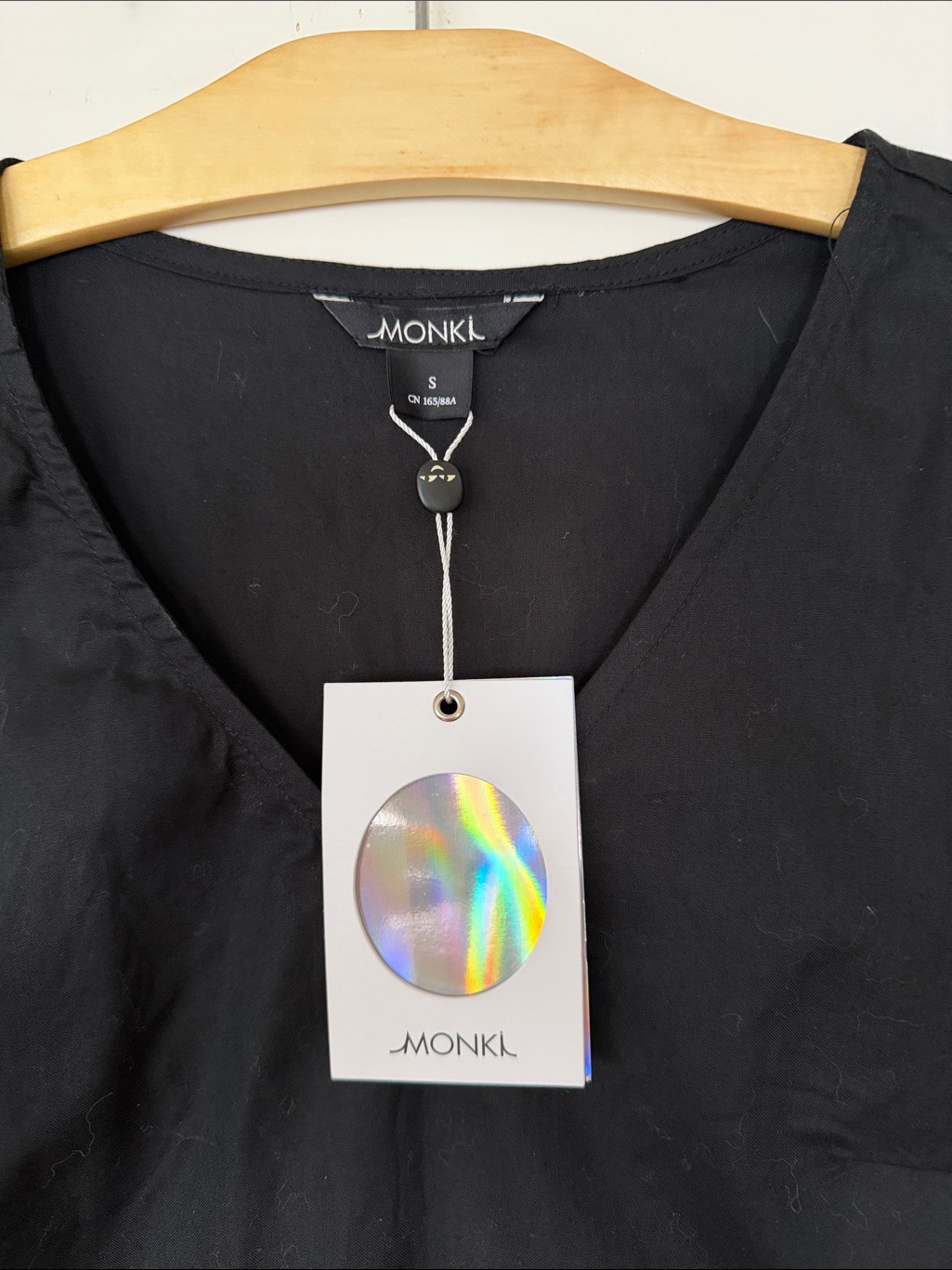 Monki Black V-Neck Mini Dress — image 2 of 6